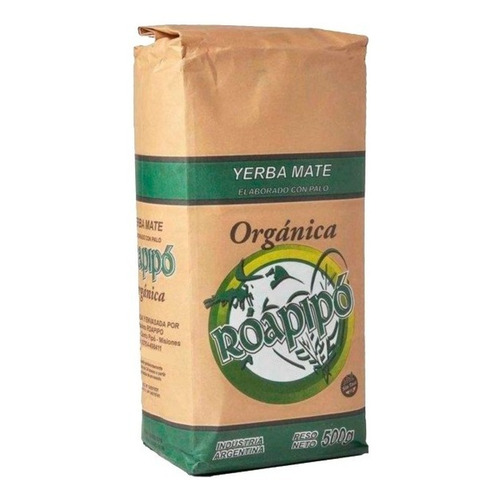 Yerba Mate Organica Roapipo - 6 Paquetes De 500 Grs S
