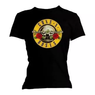 Remera T-shirt Oficial Guns N Roses Dama Fan Store Mvd Merch