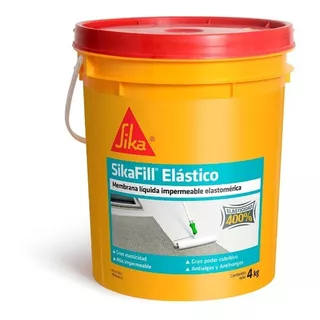 Membrana Líquida Sikafill Elástico 4 Kg Color Gris