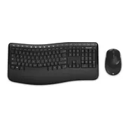 Kit De Teclado Y Mouse Inalámbrico Microsoft Wireless Comfort Desktop 5050 Español De Color Negro