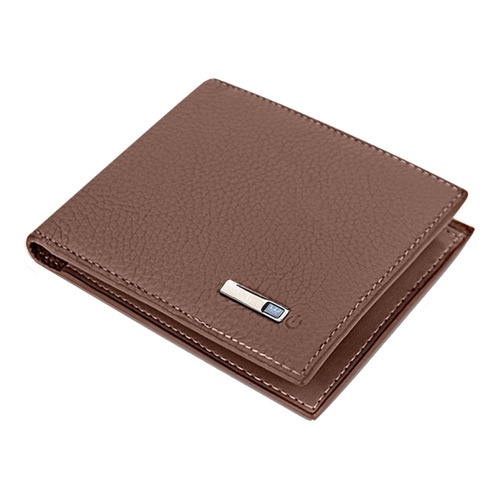 Billetera SmartLB Smart Wallet color brown de cuero - 9.5cm x 11.5cm x 1cm