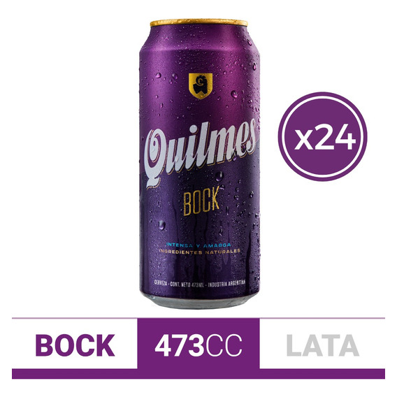 Cerveza Quilmes Bock 473 Ml Pack X 24 Uni