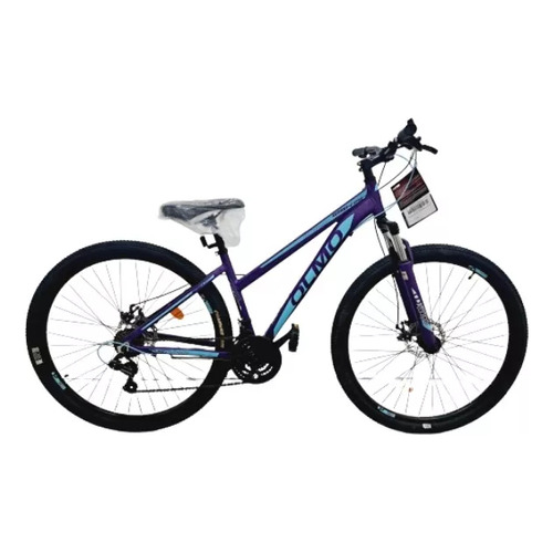 Mountain bike femenina Olmo Wish 295  2023 S-16" 21v frenos de disco mecánico cambio Shimano TZ 31 color violeta/celeste