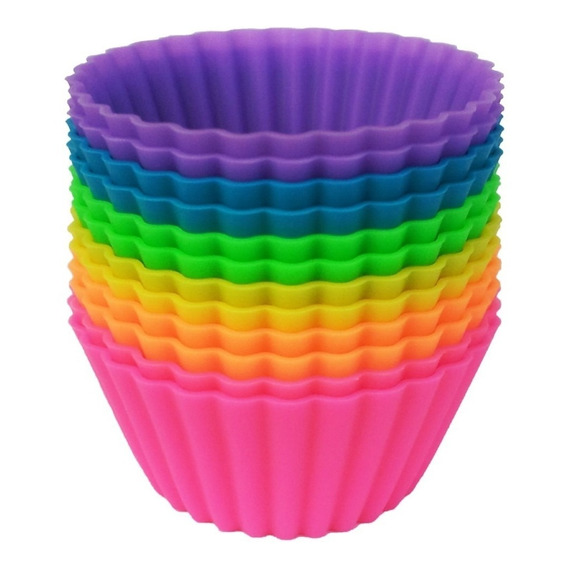 ¡ Set X 6 Moldes Silicona Para Cupcakes Muffin Magdalenas !!