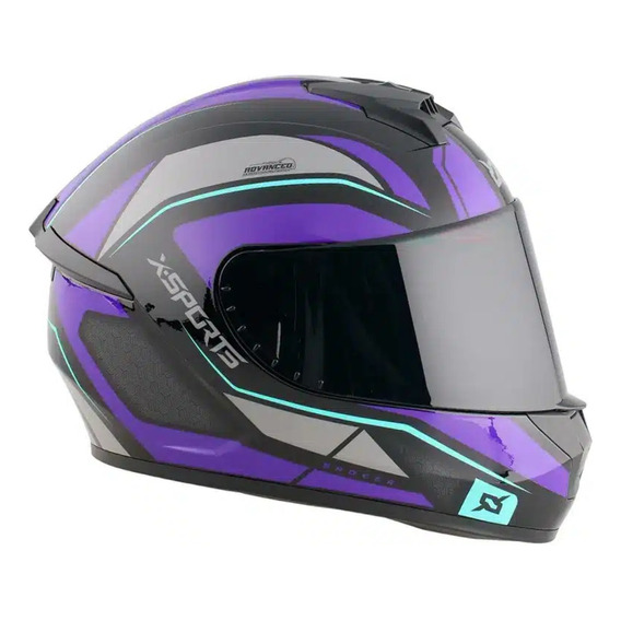 Casco X-sports M63 Morado. Varios Diseños  Nuevo Ingreso!!!