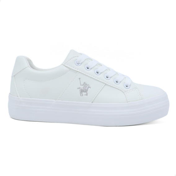 Tenis Plataforma Polo Club York Team Blanco Para Mujer And23