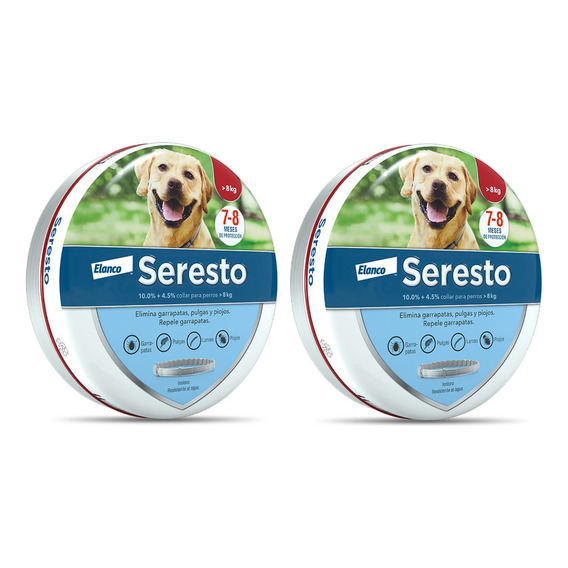 Pack 2 Seresto Gatos/perros Mayores A 8kg