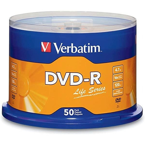 Disco virgen DVD+R Verbatim de 16x por 50 unidades