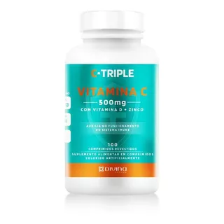 Vitamina C 500mg + Vit D200ui + Zinco 100 Cápsulas C-triple
