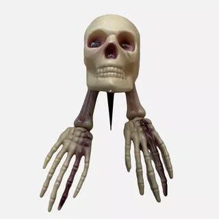 Enfeite De Halloween Crânio E Braços De Esqueleto