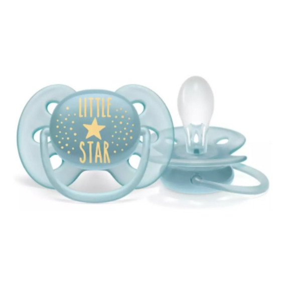 Philips Avent  Ultra Soft chupete 6 a 12 meses little star color celeste