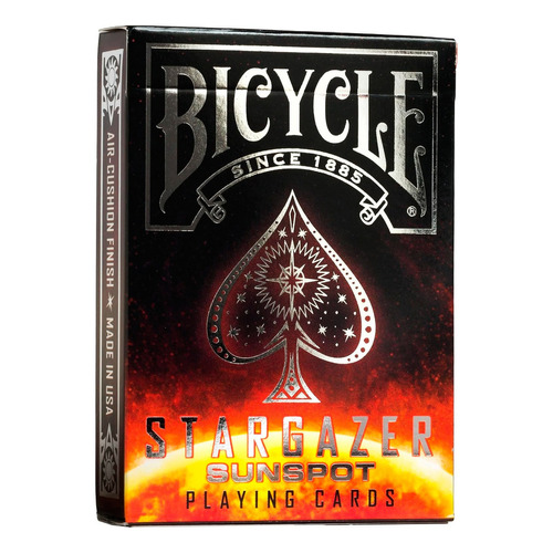 Baraja de cartas de póquer Bicycle Stargazer Sunspot Premium, idioma inglés