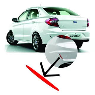 Par Adesivo Refletivo Parachoque Traseiro Ford Ka Sedan 2019