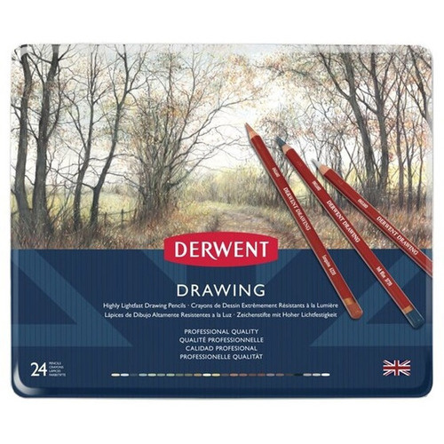 Lapices De Colores Derwent Drawing Resitente A Luz 24 Pzas 