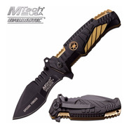 Canivete Tatico Sobrevivencia Mtech Fire Fighter Gold