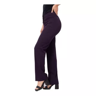 Pantalón De Vestir Elastizado Recto Uniforme Mujer