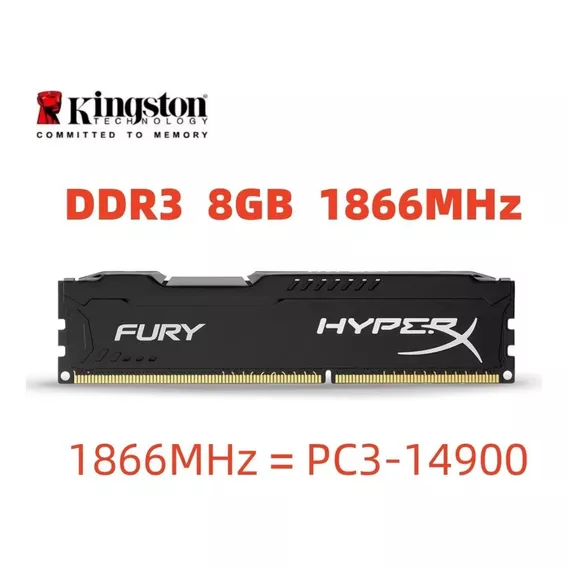 Kingston Memoria Ram Ddr3 8gb 1866mhz Hyperx Fury Gamer Pro