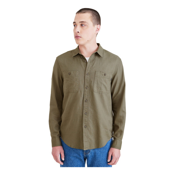 Camisa Hombre Work Regular Fit Verde Dockers A0877-0035