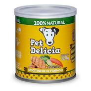 Alimento Pet Delícia Receitas Clássicas Para Cachorro Todos Os Tamanhos Sabor Risotinho De Frango Em Lata De 320g