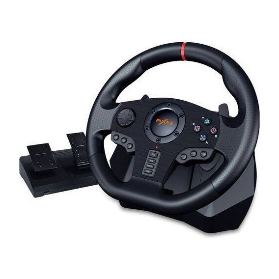 Volante Racing Universal Pxn V900 + Pedales Color Negro