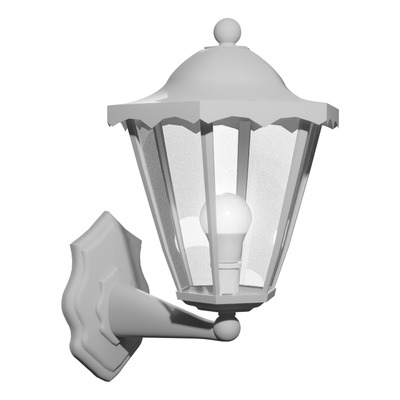 Farol 6 Caras Blanco Mensula Inferior Apto Led Eco Spl  