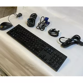 Kit Teclado Usb + Mouse Usb + 2 Cables De Poder + Cable Vga 