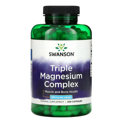 Triple Magnesio Complex |  300 Capsulas  |  400 Mg Sabor Natural