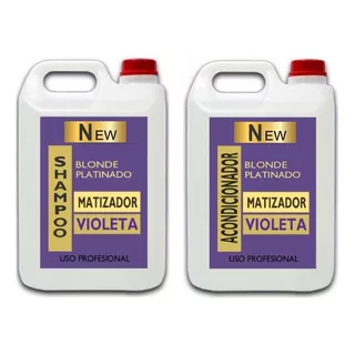 2 X 5 Litros Shampoo Matizador Y Acondicionador Violeta