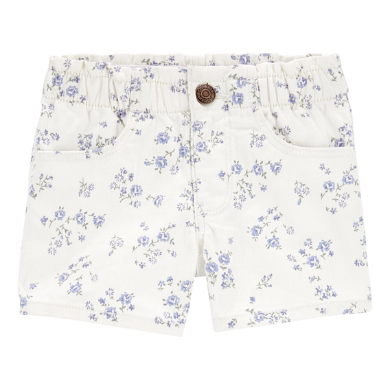 Short De Algodón Cintura Ceñida Diseño Floral Oshkosh 2o9