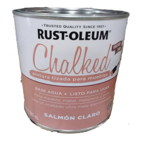 Pintura Esmalte Rust-oleum 0.9 Lt Chalk Salmon Claro Tizado