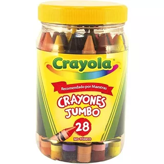 Bote De Crayones Jumbo X28 Crayola 520328 En Colores Surtidos