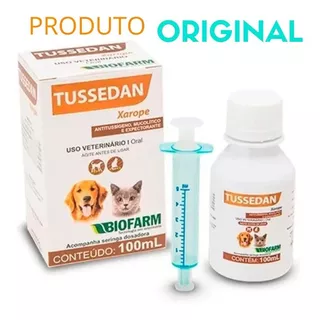 Tussedan Xarope Pet Cães E Gatos 100ml - Biofarm Cachorros