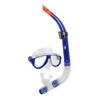 Combo Mascara Y Snorkel Azul - Escualo Modelo Coral