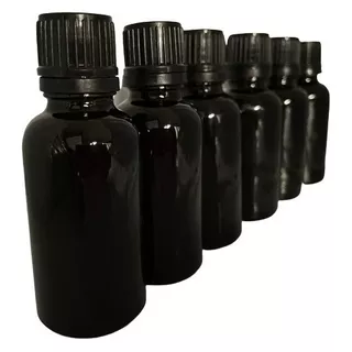 10 Botellas Frasco Gotero Dosificador Vidrio Black 30ml