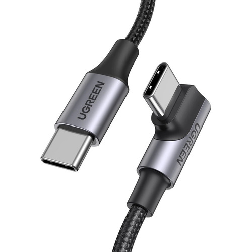 Cable Ugreen Usb C A Usb C 90° Carga Rapida 20v 5a 100w 1m Color Gray