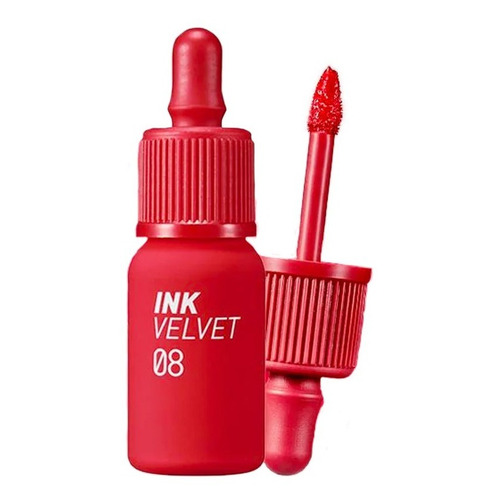 Labial Coreano Peripera Ink Velvet Sell Out 8 Larga Duracion Acabado Mate Color Rojo