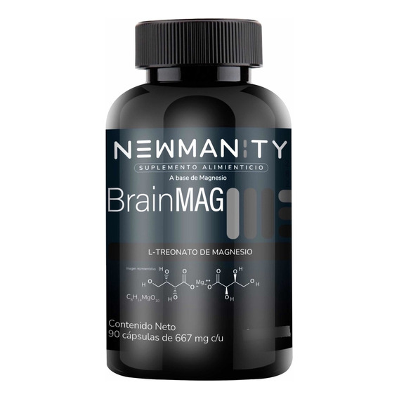 Brainmag L Treonato De Magnesio 90 Capsu Magnesium Threonate Sabor Sin sabor