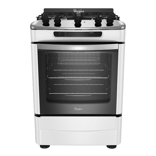 Cocina Whirlpool WF160XB a gas/eléctrica 4 hornallas  blanca 220V puerta con visor 75.9L