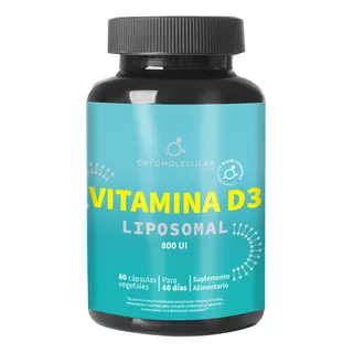 Vitamina D3 Liposomal 800 Ui 60 Caps. Ortomolecul. Agronewen Sabor Sin Sabor