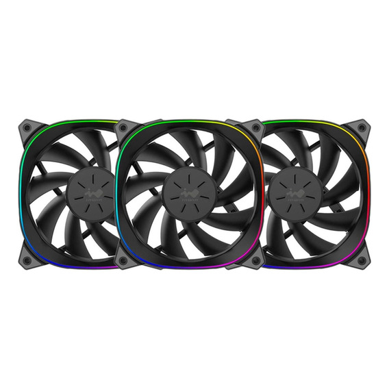 Kit 3 Ventiladores Gamer In Win Sirius Extreme Ase120 120mm Led Rgb