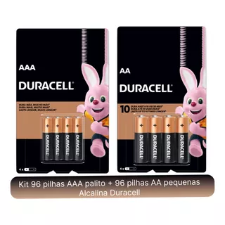 Duracell Kit 192 Pilhas 96 Aaa(palitos) E 96aa C/nota Fiscal