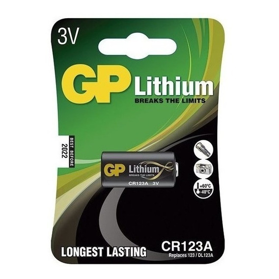 Pila Gp Cr123a 3v Lithium
