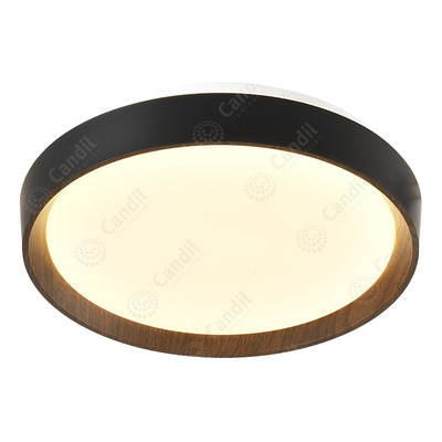 Plafon Led Alec Negro Deco Moderno 23w 40cm Negro