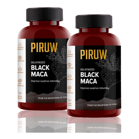 Pack Piruw Maca Negra Piruw 100 Cápsulas X2