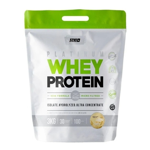 Suplemento en polvo Star Nutrition  Platinum Platinum Whey Protein proteínas sabor banana cream en sachet de 3000mL