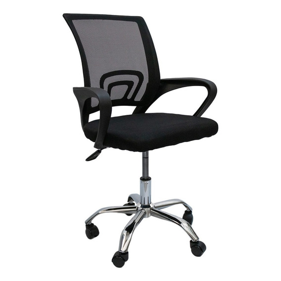 Silla Escritorio Ejecutiva Ergonómica Reclinable Oficina Pc Color Negro Material del tapizado Malla