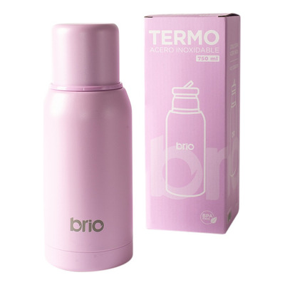 Termo Acero Inox 750 Ml Brio Con Pico Cebador Color Lavanda