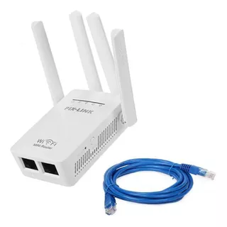 Extensor Wifi Repetidor Amplificador + Cable Ethernet Lan 5m