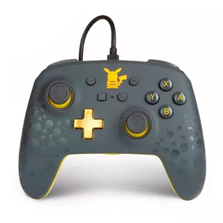 Joystick Nintendo Switch Power A Enhanced - Pikachu Grey