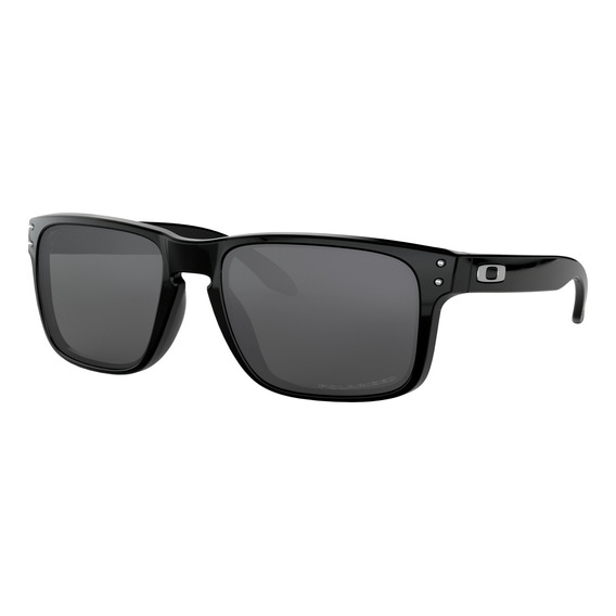 Anteojos de sol Oakley Holbrook Standard con marco de o matter color polished black, lente black de plutonite prizm, varilla polished black de o matter - OO9102